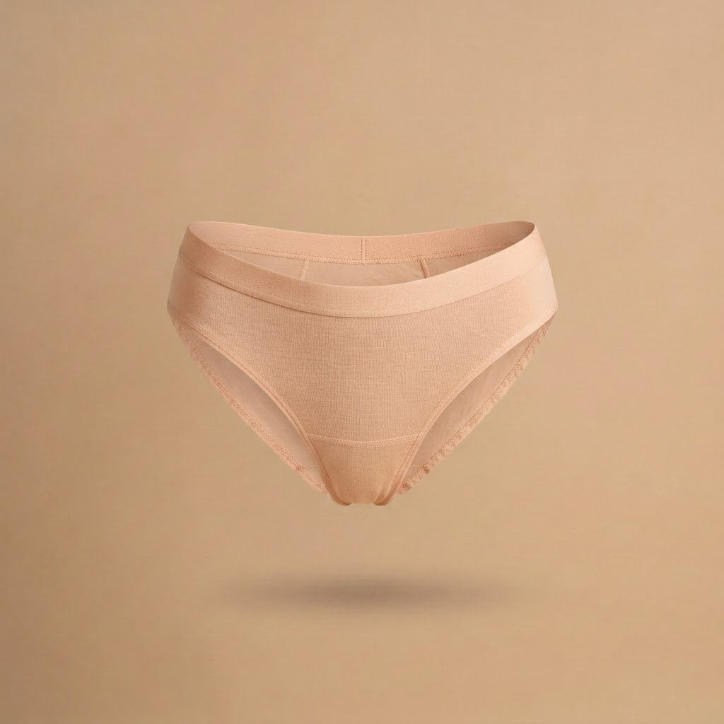 Floena Leakproof Everyday Bamboo Bikini — light pink bamboo period underwear for everyday wear