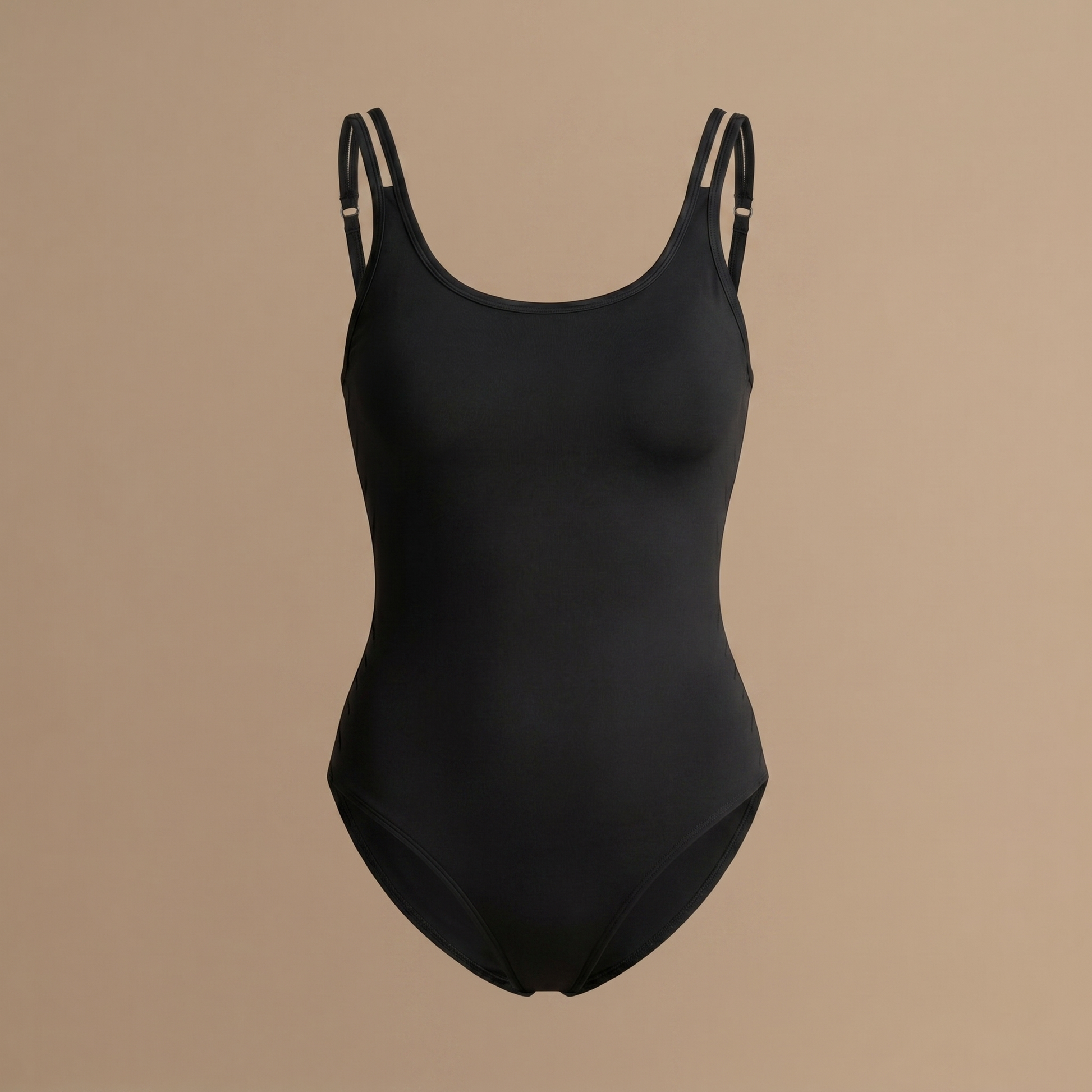 Floena Leakproof Period One-Piece Swimsuit — black period swimwear with built-in leak protection